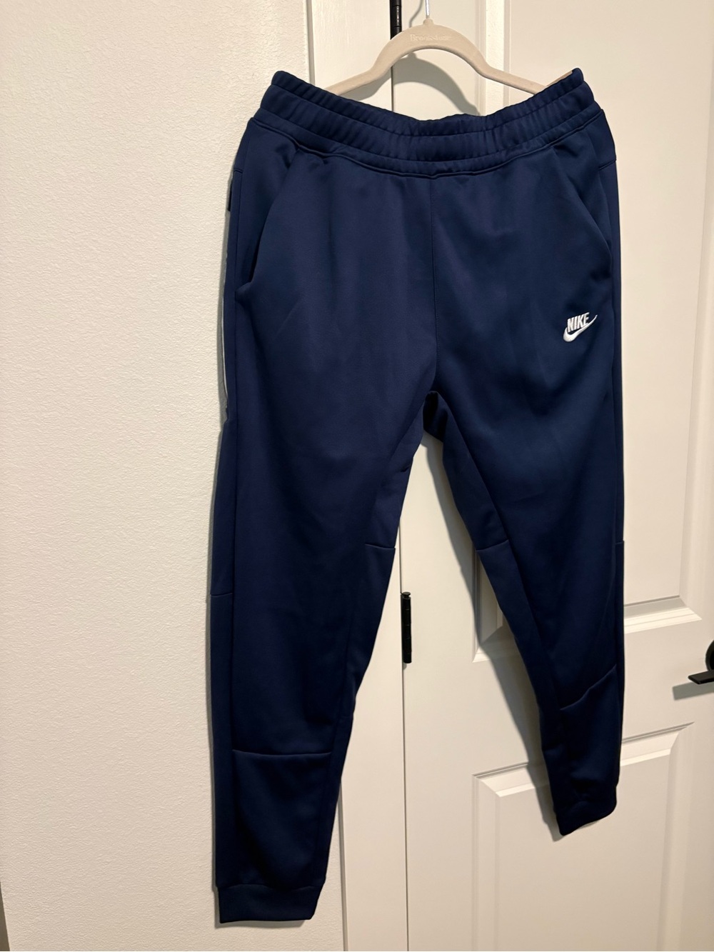 Nike Navy Blue Track Pants with Logo - Picture 4 of 4